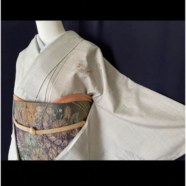 本場結城紬】重要無形文化財指定 本場結城紬 『結』印 手描き・手刺繍