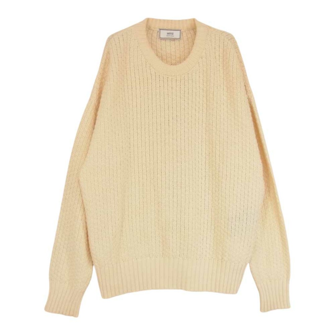 アミアレクサンドレマテュッシ Ami Alexandre Mattiusi A19K003 Oversize crewneck sweater クルーネック ニット オフホワイト系 S