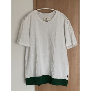 Four seasons garage Tシャツ　白　緑　グリーン　切り替え　(Tシャツ/カットソー(半袖/袖なし))