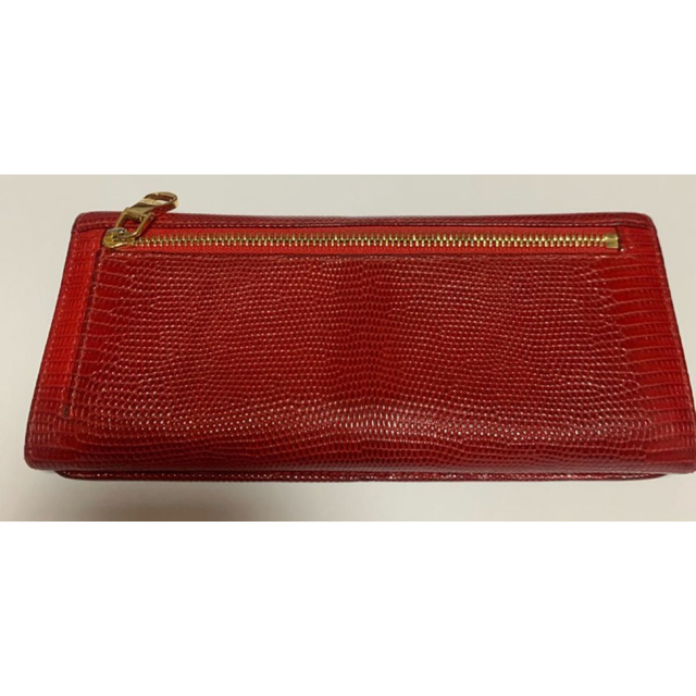 美品 LOEWE レザー 長財布 レッド-