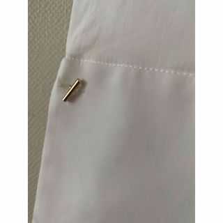 新品!エストネーションハイネックシャツロクスタンドカラーホワイトカフスロング