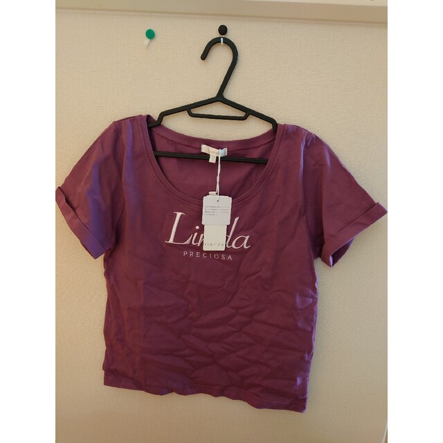 rienda(リエンダ)のrienda　リエンダ　Linda PRECIOSA T-SH　ダーク　ピンク レディースのトップス(Tシャツ(半袖/袖なし))の商品写真