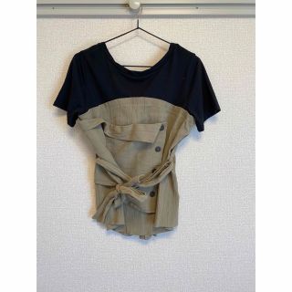 アズールバイマウジー(AZUL by moussy)の半袖　ウエストリボントップス(Tシャツ(半袖/袖なし))