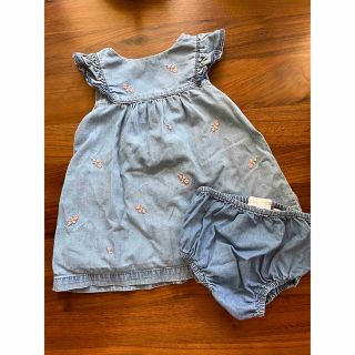 ザラキッズ(ZARA KIDS)のZARAベビー　デニムセットアップ(ワンピース)