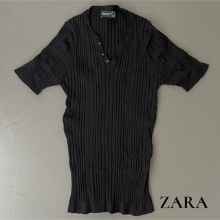ザラ(ZARA)のZARA メンズウェア ニット半袖 M(Tシャツ/カットソー(半袖/袖なし))