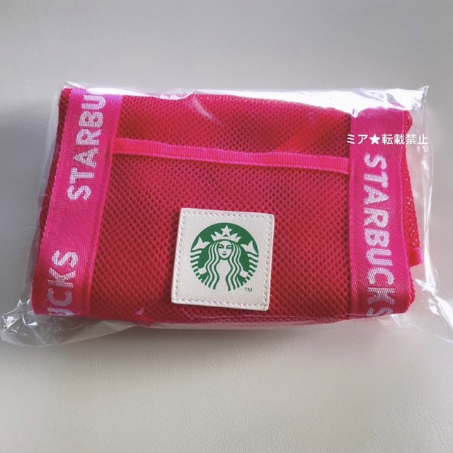 Starbucks(スターバックス)の新品未開封　スターバックス　メッシュエコバッグビビッドピンク レディースのバッグ(エコバッグ)の商品写真