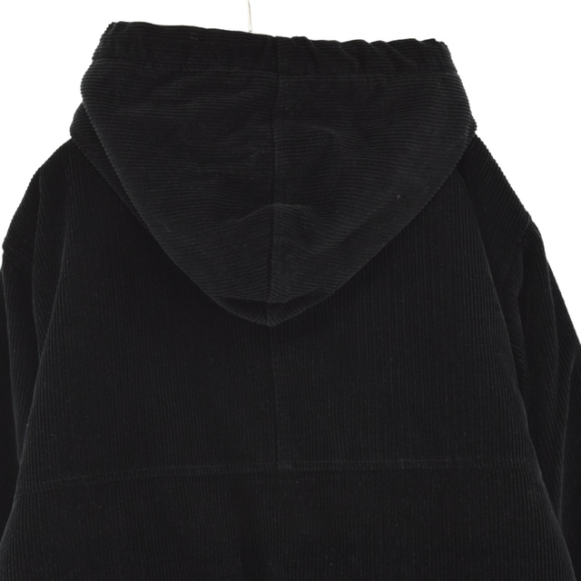 STUSSY(ステューシー)のSTUSSY ステューシー 20AW Cord Work Jacket コード ワークジャケット 裏ボア コーデュロイ フード付き ジャケット ブラック メンズのジャケット/アウター(フライトジャケット)の商品写真