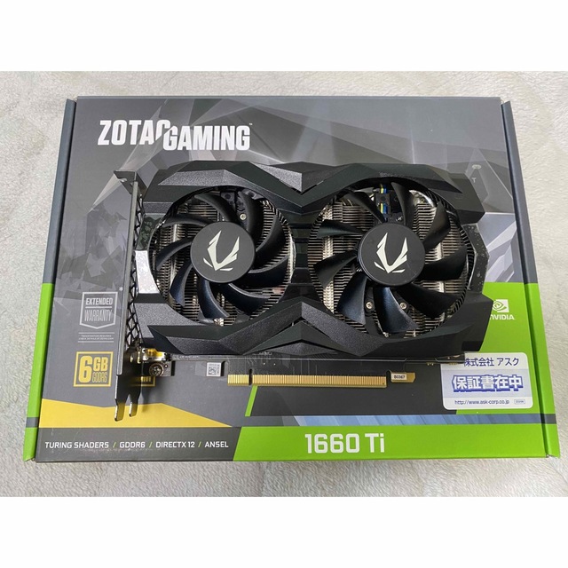 スマホ/家電/カメラグラフィックボード ZOTAC GAMING GTX 1660 Ti  ①