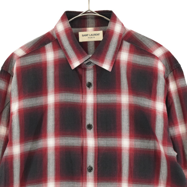 SAINT LAURENT PARIS サンローランパリ 14AW オンブレチェック総柄