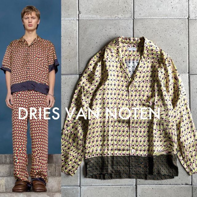 人気2021AW DRIES VAN NOTENドリス COOPER総柄 シャツ