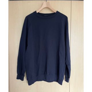 コモリ(COMOLI)のcomoli 22aw コットンシルク長袖クルー　navy サイズ2(スウェット)