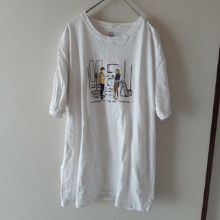 ネイビー(NAVY)のnavy　半袖Tシャツ　白　L　半袖シャツ(Tシャツ/カットソー(半袖/袖なし))