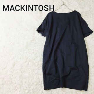MACKINTOSH - マッキントッシュ コットン100%半袖ワンピース ひざ丈 ネイビー sの通販｜ラクマ