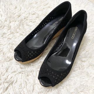 ジミーチュウ(JIMMY CHOO)のジミーチュウ JIMMY CHOO ウェッジソール サンダル パンプス コルク(サンダル)