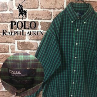 ポロラルフローレン(POLO RALPH LAUREN)の【S〜Mサイズ相当】ポロバイラルフローレン☆刺繍ロゴ　BDシャツ　チェック柄(シャツ)