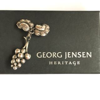 Georg Jensen - 美品 ジョージジェンセン グレープ ぶどう ブローチの