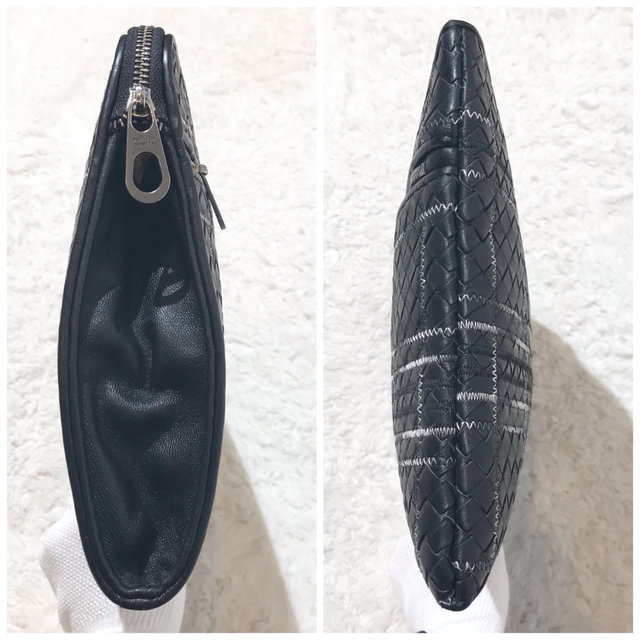 【希少☆極美品】ボッテガヴェネタ クラッチバッグ イントレチャート 編み込み