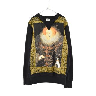 ヴィヴィアンウエストウッド(Vivienne Westwood)のVivienne Westwood MAN ヴィヴィアンウエストウッドマン 14AW QUEEN ELIZABETH クイーンプリント スウェット トレーナー ブラック S25GU0012(ポロシャツ)