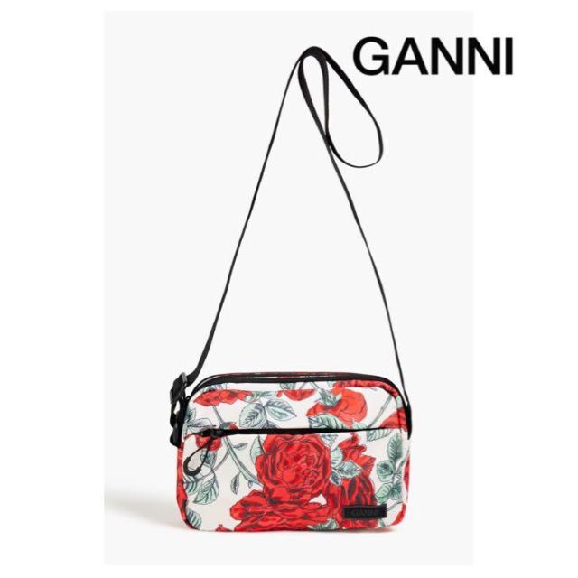 GANNI/ガニー】フローラル ショルダーバッグ シェル加工 新品未使用