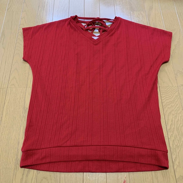半袖☆Tシャツ☆赤☆サイズM☆大きいサイズ☆夏 レディースのトップス(Tシャツ(半袖/袖なし))の商品写真