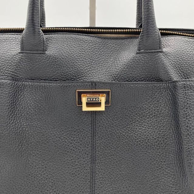 極美品✨アタオ ウィークデー トートバッグ レザー ロゴプレート ビジネス 黒 極美品✨アタオ ウィークデー トートバッグ レザー ロゴプレート ビジネス 黒