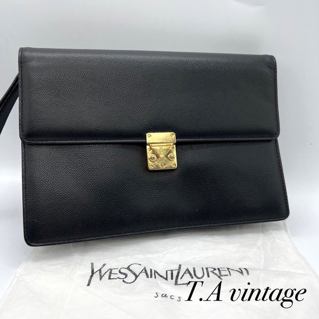 春色3カラー✧ 美品!イヴ サンローラン YSL クラッチバッグ レザー