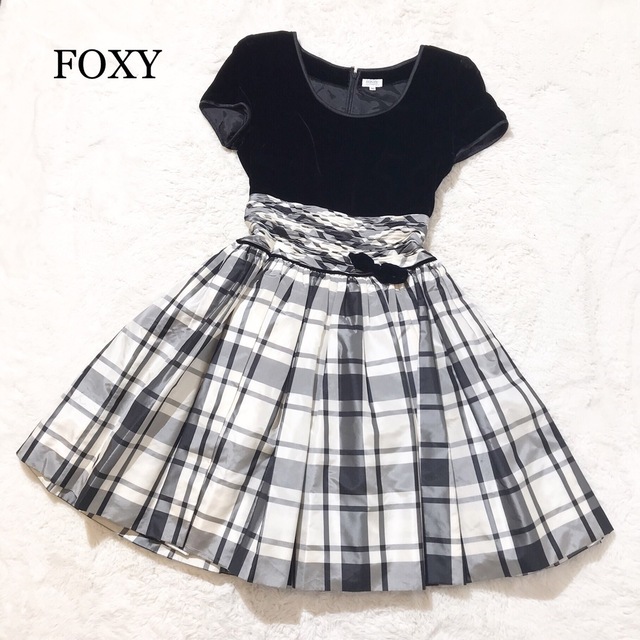 ★美品★FOXEY フォクシー 定番チェック柄(ピンク×ブラウン)スカート ４０