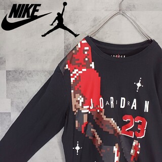 ジョーダン(Jordan Brand（NIKE）)のAIR JORDAN ナイキ NIKE ジョーダン トップス ロンT 黒 XL(Tシャツ/カットソー(七分/長袖))