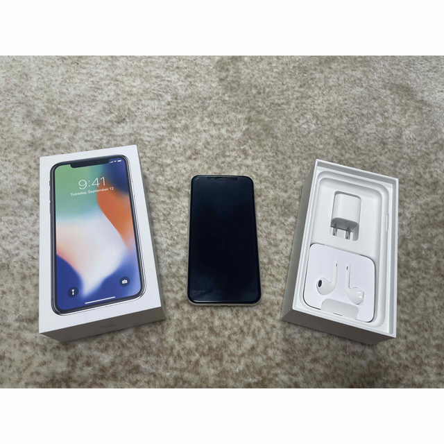 iPhoneX 64GB simフリー シルバー-