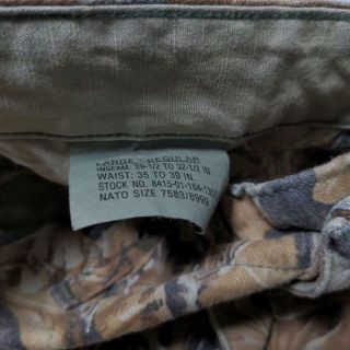 80s アメリカ軍 ハンティングパンツ リアルツリーカモ コットンポリ 軍