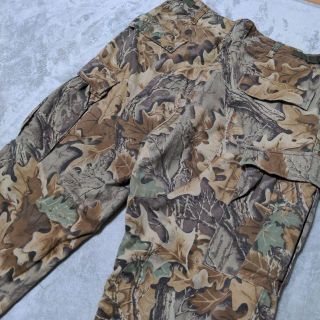 80s アメリカ軍 ハンティングパンツ リアルツリーカモ コットンポリ 軍パン