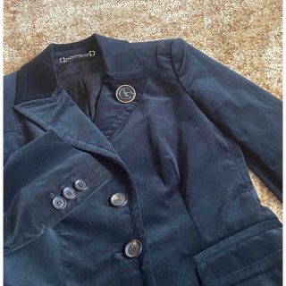 GUCCIグッチブローチ付きベロアジャケット ブラック 美品 38