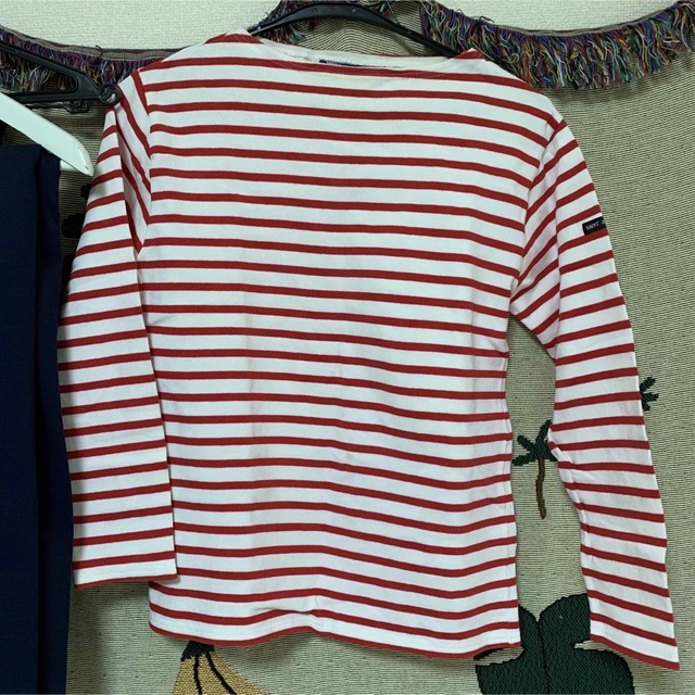 SAINT JAMES(セントジェームス)のセントジェームス saintjames 赤 ボーダー 32サイズ レディースのトップス(Tシャツ(長袖/七分))の商品写真