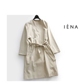 イエナ(IENA)のノーカラートレンチコート　新品(トレンチコート)