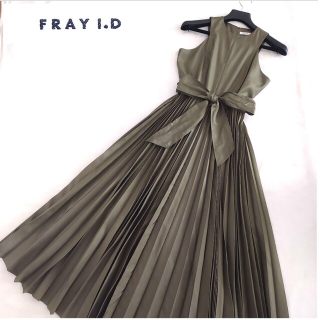 FRAY I.D - (極美品)FRAY I.D プリーツ ロング ワンピース グロッシー ...