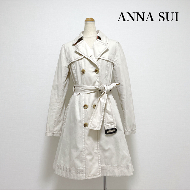 ANNA SUI アナスイ トレンチコート アイボリー系 春秋 美シルエット♡