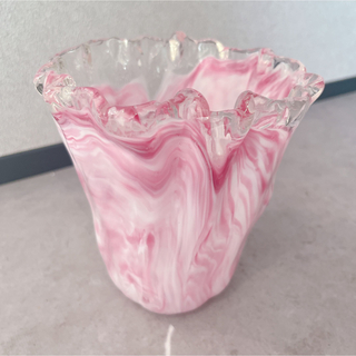 フランフラン(Francfranc)の最終値下げ！アンティーク　ガラスフラワーベース　花瓶、花器　アートグラス(花瓶)