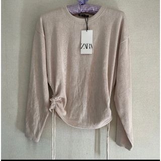 ザラ(ZARA)のZARA☆サイドギャザーカットソー(カットソー(長袖/七分))