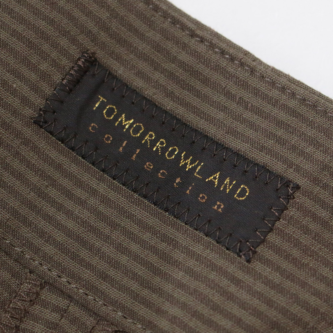 TOMORROWLAND(トゥモローランド)のTOMORROWLAND collection トゥモローランド コレクション リネン セミワイド ストレート パンツ ブラウン 茶 36 9号 ハイウエスト アシンメトリー ラップ ストレッチ 麻 ブランド シンプル 無地 大人 着回し 春夏 きれいめ カジュアル【レディース】【中古】【K3697】 レディースのパンツ(カジュアルパンツ)の商品写真