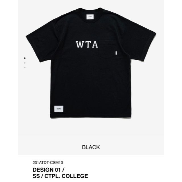 Tシャツ/カットソー(半袖/袖なし)BLACK L 23SS WTAPS DESIGN 01 / SS / CTPL