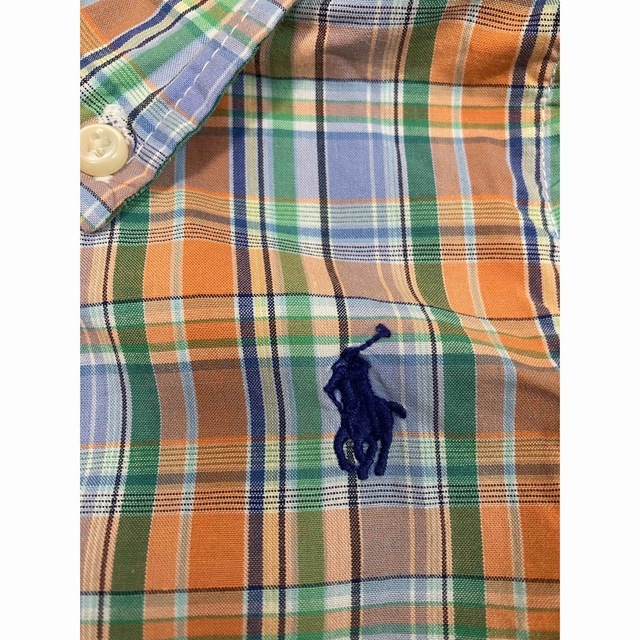 Ralph Lauren(ラルフローレン)のラルフローレン　シャツロンパース　9ヶ月 キッズ/ベビー/マタニティのベビー服(~85cm)(ロンパース)の商品写真