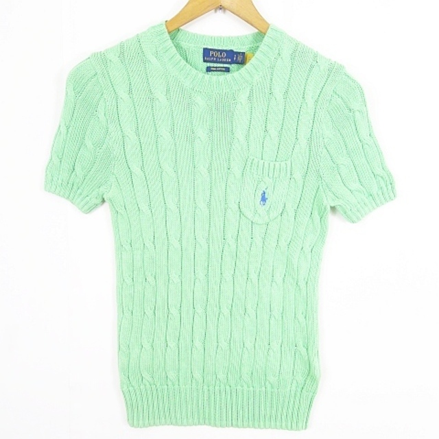 POLO RALPH LAUREN(ポロラルフローレン)のPOLO RALPH LAUREN ケーブルニット 半袖 サマーニット SP  レディースのトップス(ニット/セーター)の商品写真