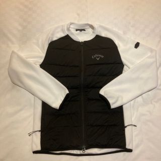 Callaway ゴルフブルゾン 中綿ダウン×フリース Mサイズ 白黒