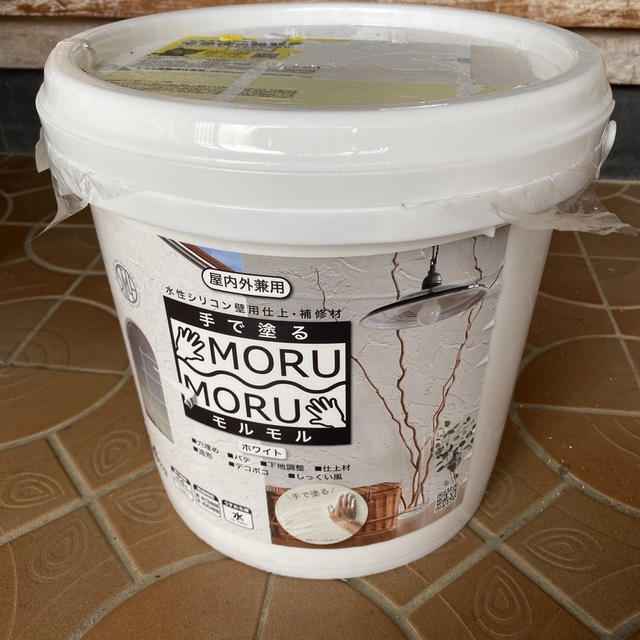 モルモル ニッペ 手で塗るMORUMORU ホワイト 14kg - その他