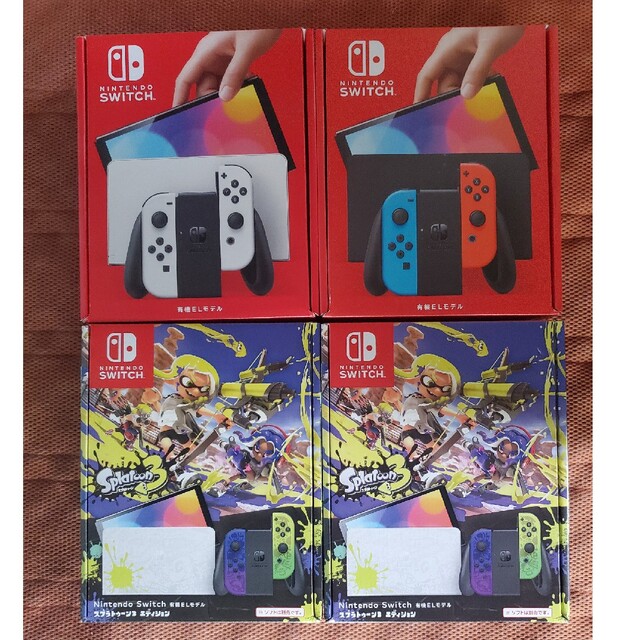 新規購入 任天堂 Switch(有機ELモデル)の計4台セット Nintendo 家庭