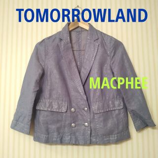 トゥモローランド(TOMORROWLAND)のTOMORROWLAND【MACPHEE】☆麻×コットン•ダブルジャケット(テーラードジャケット)