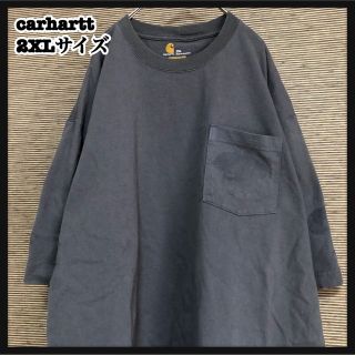 カーハート(carhartt)の【カーハート】半袖Tシャツ　無地　胸ポケット　ダークグレー　ビッグサイズ28(Tシャツ/カットソー(半袖/袖なし))