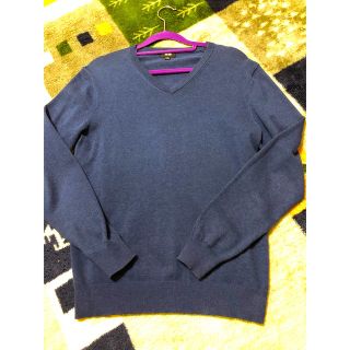 ユニクロ(UNIQLO)のUNIQLO ユニクロ　コットンニット　メンズSサイズ(ニット/セーター)