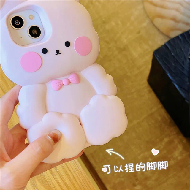 iPhoneケース うさぎ かわいい 韓国 おしゃれ ピンク シリコン iPhoneケース うさぎ かわいい 韓国 おしゃれ ピンク シリコン