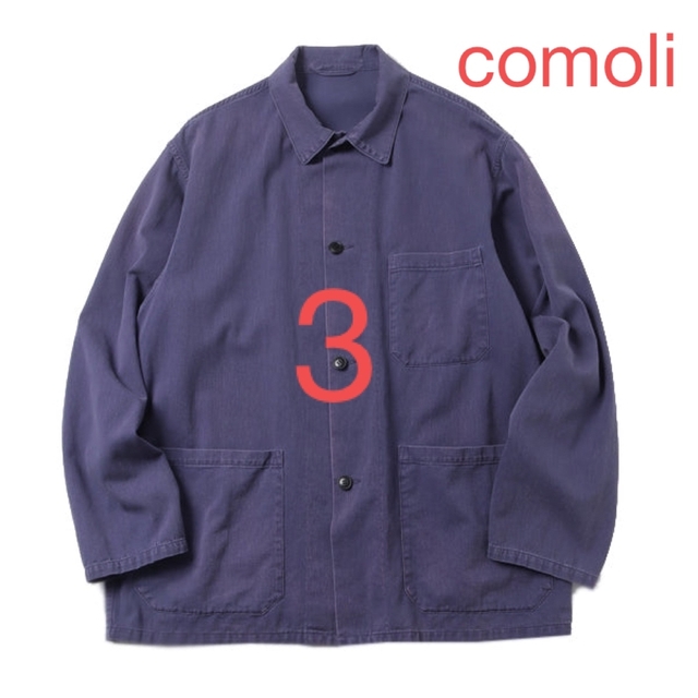 COMOLI 23SS コットンドリルワークジャケット FADE BLUE 2